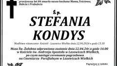 Zmarła Stefania Kondys. Miała 84 lata.