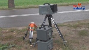 Kontrole przenośnym fotoradarem na ulicach Malborka - 7.09.2012