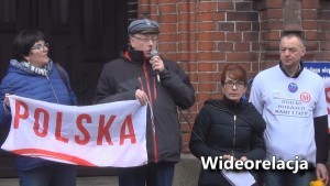 Dziewiąta pikieta Bogumiły Skóry przed malborskim sądem. Protest z Adamem Słomką! 