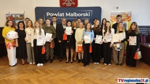Ich talent i ciężka praca zostały docenione. Nagrody Starosty Malborskiego dla uczniów. Wideo i zdjęcia