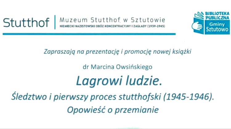 Gmina Sztutowo. Promocja najnowszej książki dr Marcina Owsińskiego.…