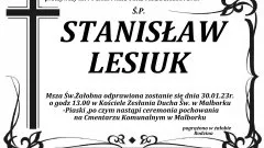 Zmarł Stanisław Lesiuk. Miał 70 lat.