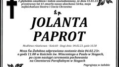 Zmarła Jolanta Paprot. Miała 41 lat.