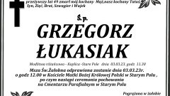 Zmarł Grzegorz Łukasiak. Miał 49 lat.