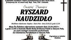 Zmarł Ryszard Naudzidło. Miał 62 lata.