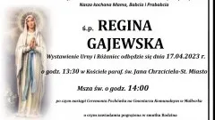 Zmarła Regina Gajewska. Żyła 96 lat.