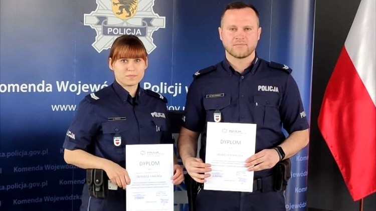 Sztum. Policjanci st. sierż. Dominika Mucha i st. sierż. Marcin Walkiewicz na podium w konkursie na najlepszych ratowników w województwie.