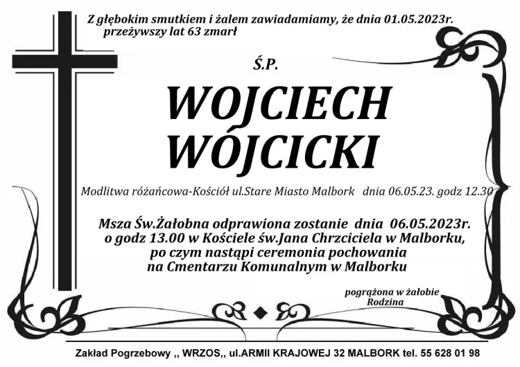 Zmarł Wojciech Wójcicki. Miał 63 lata.