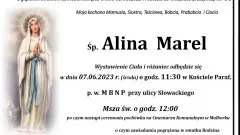 Zmarła Alina Marel. Miała 80 lat.