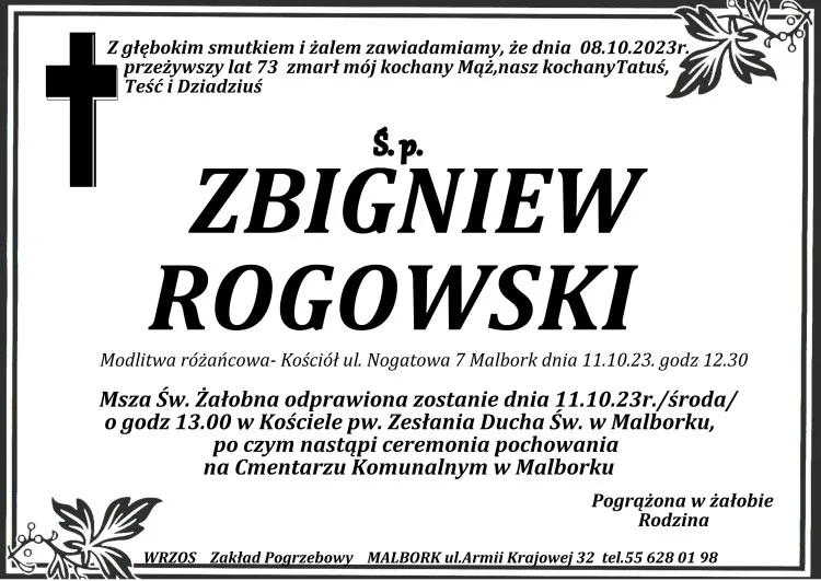 Zmarł Zbigniew Rogowski. Miał 73 lata.