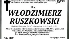 Zmarł Włodzimierz Ruszkowski. Miał 75 lat.