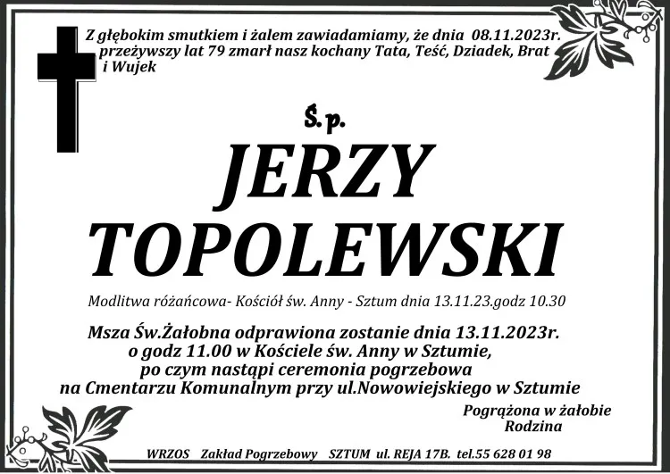 Zmarł Jerzy Topolewski. Miał 79 lat.