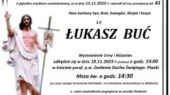 Zmarł Łukasz Buć. Miał 41 lat.