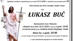 Zmarł Łukasz Buć. Miał 41 lat.