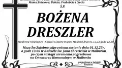 Odeszła Bożena Dreszler. Miała 75 lat.