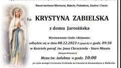 Odeszła Krystyna Zabielska. Miała 86 lat.