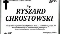 Odszedł Ryszard Chrostowski. Żył 59 lat.