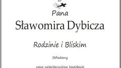 Kondolencje Rady Nadzorczej, Zarządu i Pracowników Malborskiej Spółdzielni Mieszkaniowej.