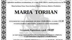 Zmarła Maria Torhan. Żyła 94 lata.