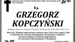 Zmarł Grzegorz Kopczyński. Żył 70 lat.