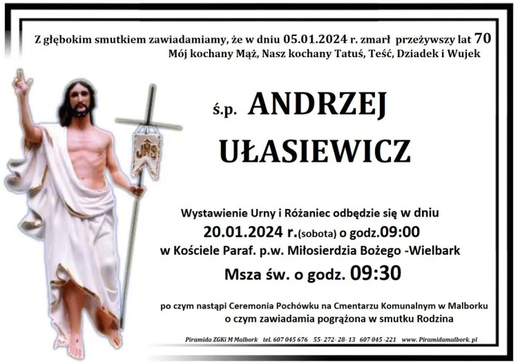 Zmarł Andrzej Ułasiewicz. Żył 70 lat.