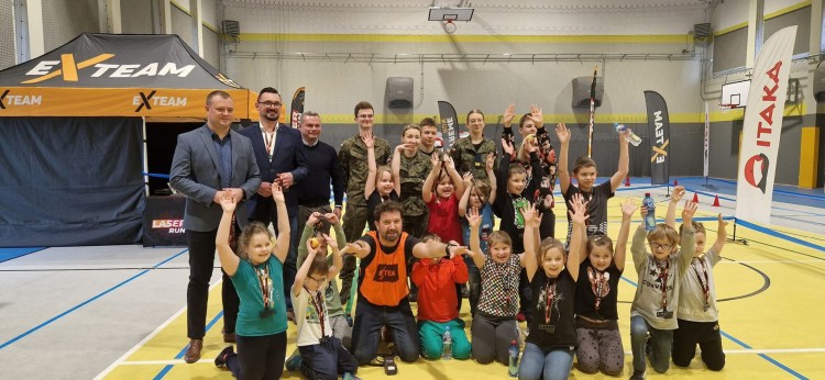 Zawody Extreme Laser Run dla uczniów Zespołu Szkół i Przedszkola w Miłoradzu.