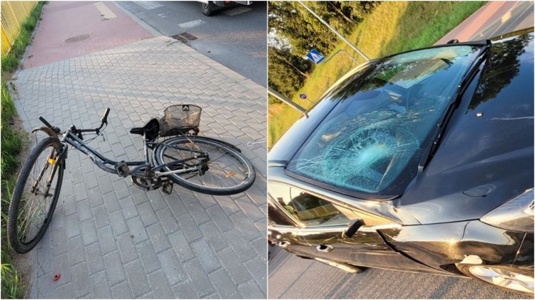 Osobówka potrąciła rowerzystkę w Nowej Wsi Malborskiej - kobieta trafiła do szpitala.