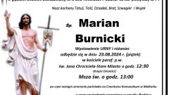 Zmarł Marian Burnicki. Miał 71 lat.