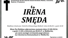 Odeszła Irena Smęda. Żyła 86 lat.