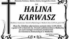 Zmarła Halina Karwasz. Miała 72 lata.