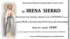 Zmarła Irena Sierko. Miała 88 lat.