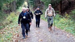 Policjanci ze Sztumu na międzynarodowym szlaku górskim.
