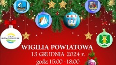 Nowy Dwór Gdański. Wkrótce Wigilia Powiatowa dla mieszkańców. Szczegóły na plakacie.