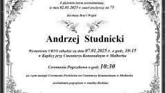 Zmarł Andrzej Studnicki. Miał 75 lat.