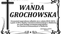 Zmarła Wanda Grochowska. Miała 72 lata.