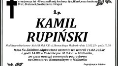 Zmarł Kamil Rupiński. Żył 40 lat.