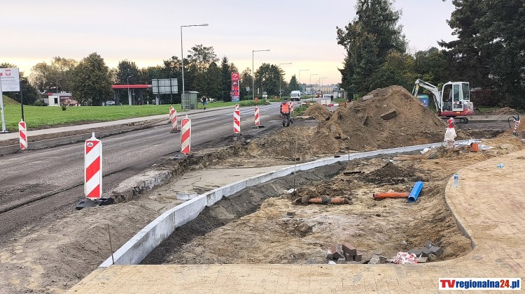 Malbork: Postęp prac przy skrzyżowaniu DW515 i ul. Kotarbińskiego.…