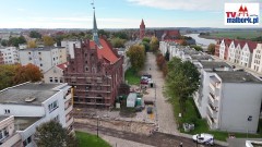 Ratusz Staromiejski w Malborku w trakcie modernizacji drugi i trzeci etap. Zobacz foto i wideo z drona