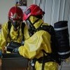 Ćwiczenia obronne w Starostwie Powiatowym w Malborku – test procedur na wypadek zagrożenia chemicznego.