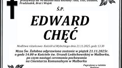 Zmarł Edward Chęć. Miał 96 lat.