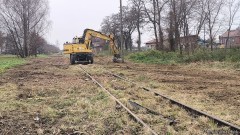 Prace porządkowe na linii 256: stacja w Nowym Stawie odzyskuje torowisko. Zobacz wideo i zdjęcia