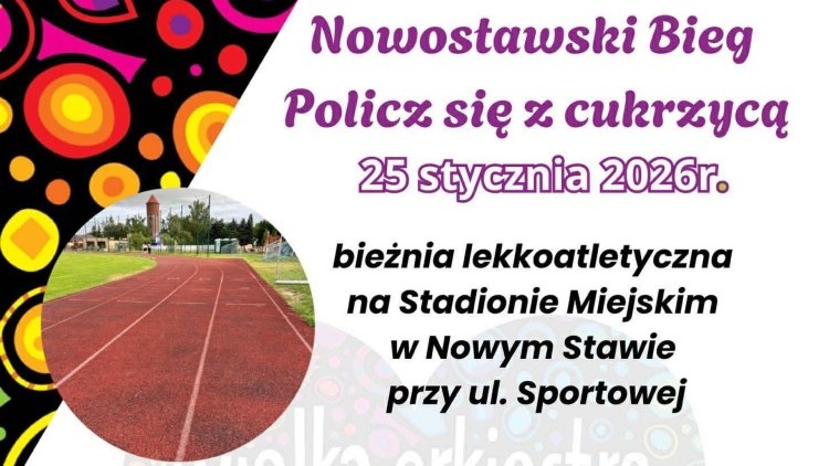 Policz się z cukrzycą – bieg charytatywny w Nowym Stawie wspiera WOŚP.