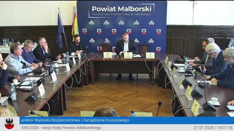 XXII sesja Rady Powiatu Malborskiego Zobacz wideo