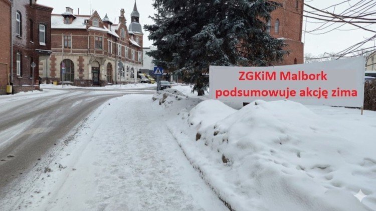 Zimowe utrzymanie dróg w Malborku - ZGKiM podsumowuje działania i skalę prac.
