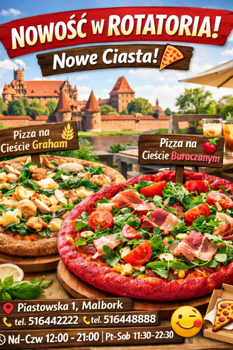 Nowość w Malborku! Restauracja ROTATORIA jako pierwsza serwuje pizzę…