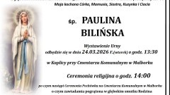 Zmarła Paulina Bilińska. Miała 46 lat.