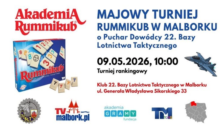Turniej rankingowy Rummikub o Puchar Dowódcy 22. BLT w Malborku – eliminacje do Mistrzostw Pomorza 2026.