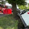 Śmiertelny wypadek w Bukowie. Kierowca busa prawdopodobnie zasłabł za kierownicą