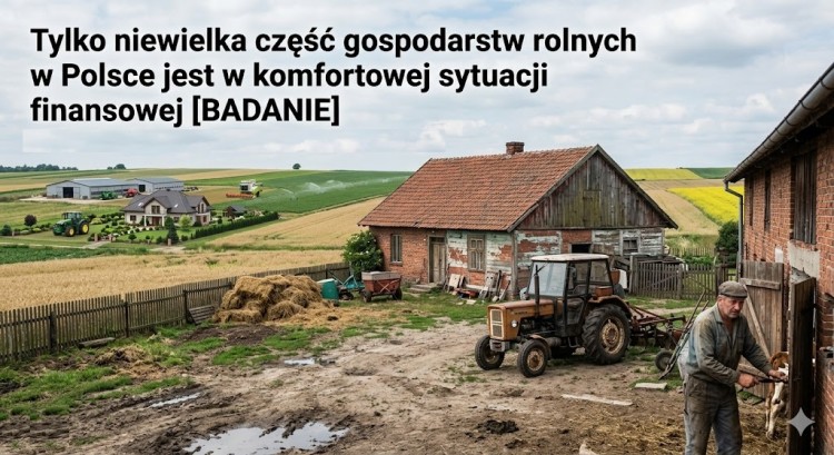 Tylko niewielka część gospodarstw rolnych w Polsce jest w komfortowej…