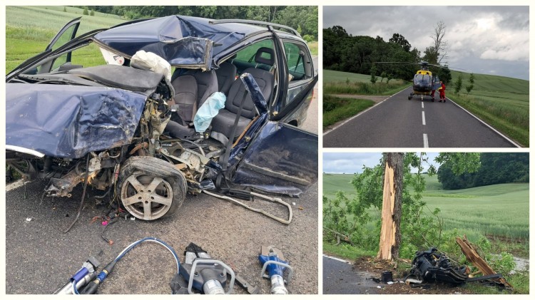 Wypadek między Starym Dzierzgoniem a Folwarkiem. Cztery osoby poszkodowane, w akcji LPR